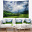 Tapisserie thunderstorm weather over vignobles landscape-28495112