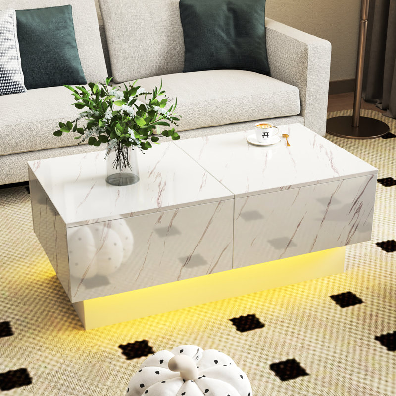 Bureau à rallonge blanc avec surface coulissante et compartiment de rangement dissimulé