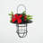 2pcs Plastic Solar Holiday Lantern - Festive Pine & Bow Decor, 7.7in Height, Auto Charging