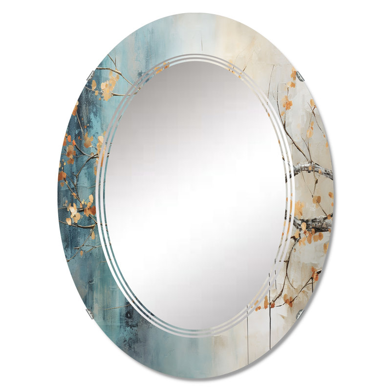 Hockessin - Miroir mural floral ovale, 30 po x 20 po