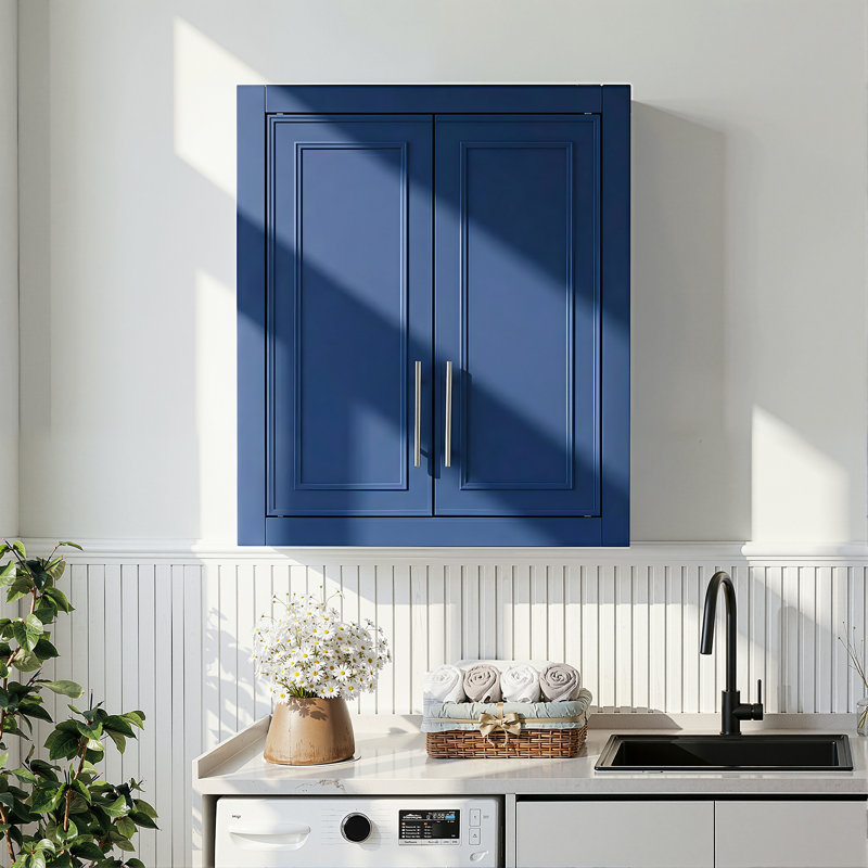 Armoire de salle de bain murale H 26 "avec tablette réglable Coster, H 26 po x l 22 po x P 8 po, Bleu très foncé