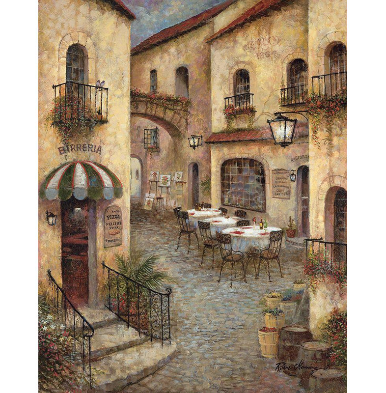 Art Astoria Grand Manning, Ruane, reproduction d'art sur toile tendue: Buon Appetito I, H 24 po x l 20 po