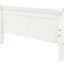 White Twin Bed - Solid Wood With Headboard, & Platform Frame Headboard