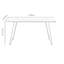 Gwawr 6 Person Dining set - a Rectangular Wooden Dining Table with Metal Legs and a Set of 6 Quilted Velvet Dining Chairs for Dining Room - Modern Dining Table Set-1349034172-1349034175