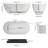 59'' Freestanding Soaking Solid Surface Bathtub In White-121933966