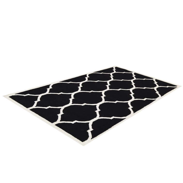 Lara Geometric Wool Hand Woven Area Rug