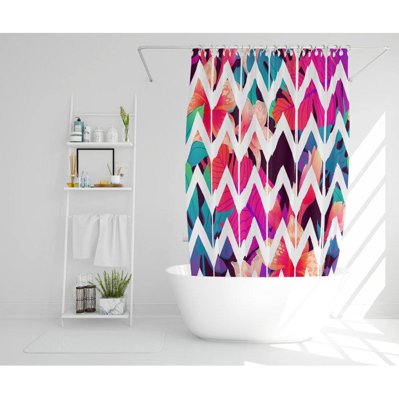 Calidia Polyester Shower Curtain, 168cm H x 168cm W