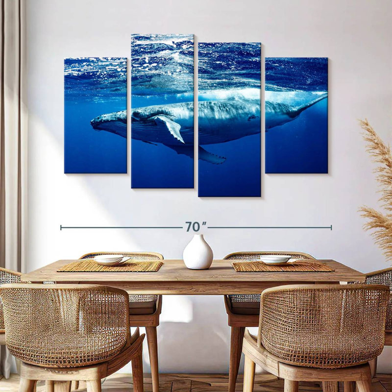 Brampt Humpback Whale Below Surface, 42" H x 68" W