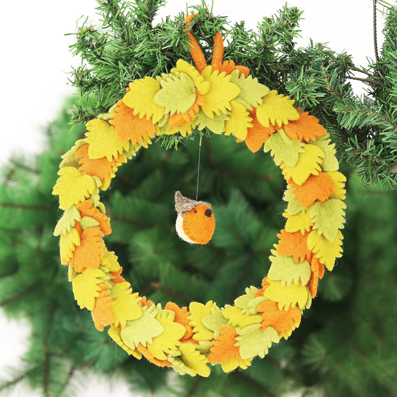 Faux Wool / Felt Felt 12.5'' Wreath