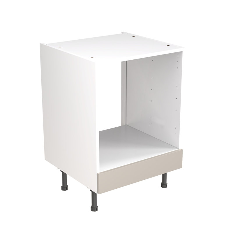 Kitchen Kit Flatpack Slab Matt Base Unit Oven, Light Grey