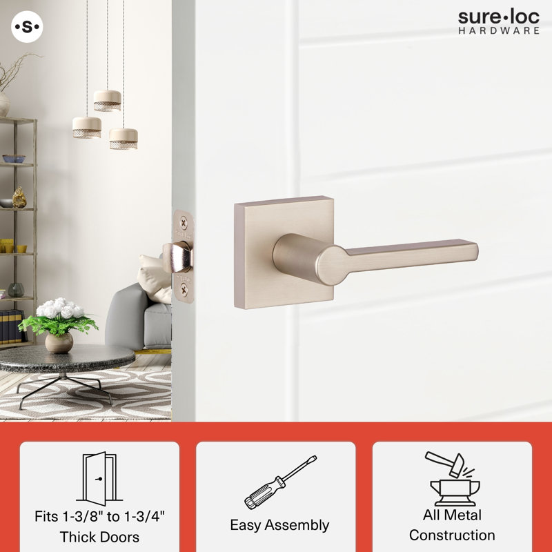 Verona Entry Lever, Satin Brass