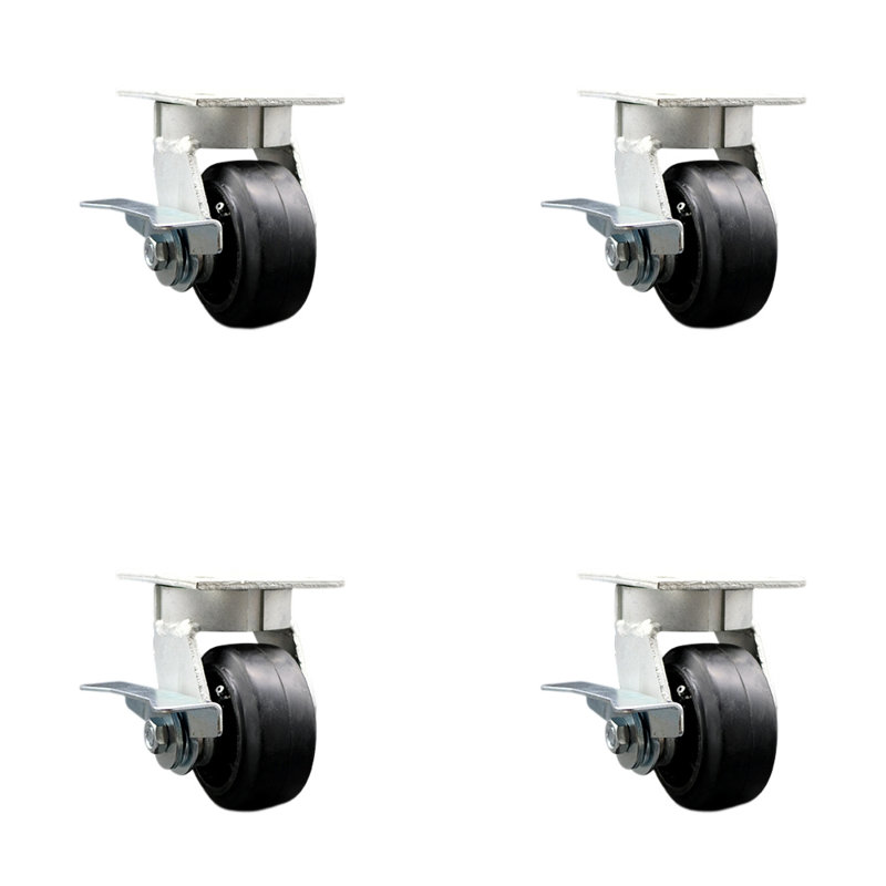Kingpinle sur roulettes pivotantes en acier