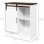 Buffet 33 po blanc avec buffet réglable avec tablette réglable et porte coulissante