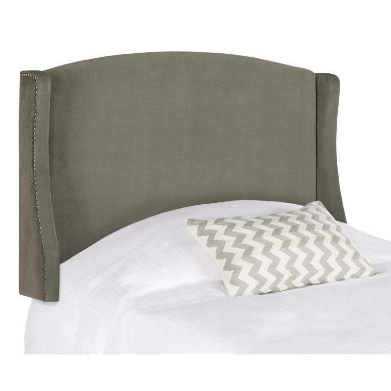 Hattiesburg Upholstered Headboard, Twin, Pewter 100% Polyester