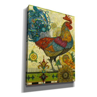 'Rooster' by David Galchutt Canvas Wall Art