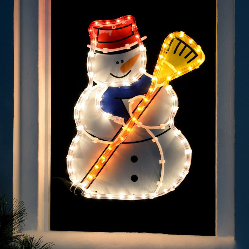 Weather Resistant Christmas Decoration, White/Yellow