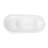 Kingston Brass Aqua Eden 67-Inch Cast Iron Oval Single Slipper Clawfoot Tub (No Faucet Drillings)-48454997