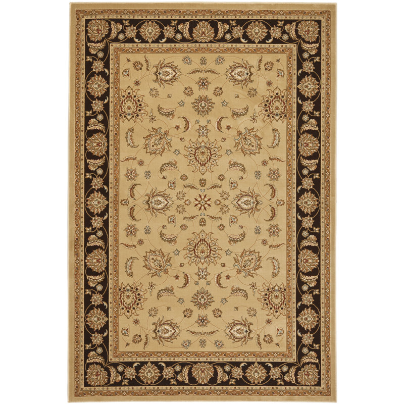 Monarrez Oriental Camel/Brown Area Rug, Rectangle 3'3" x 5'3"