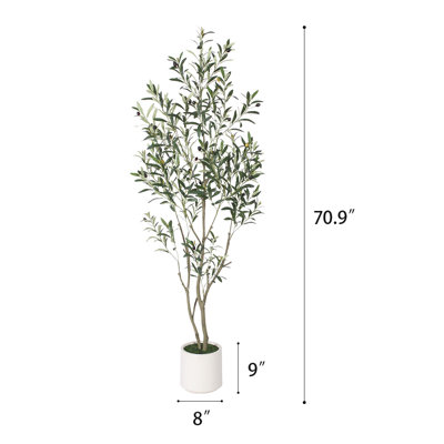 Faux Olive Tree With Pot For Indoor Outdoor Floor Plant Home Decoration