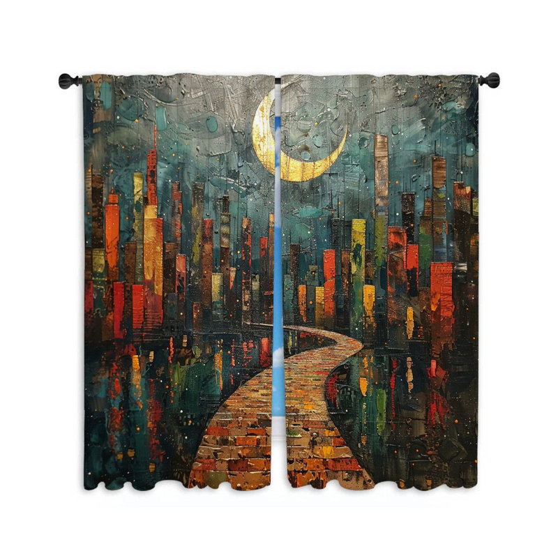 Paire de rideaux obscurcissant en polyester Jaimini, L 20 po x L 63 po