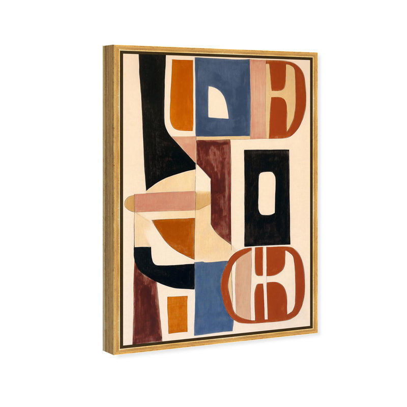 Oliver Gal Rhythmic Colorscape II Abstract - Heavy Gel Top Coat Framed Canvas Art, Gold, 46" H x 31" W