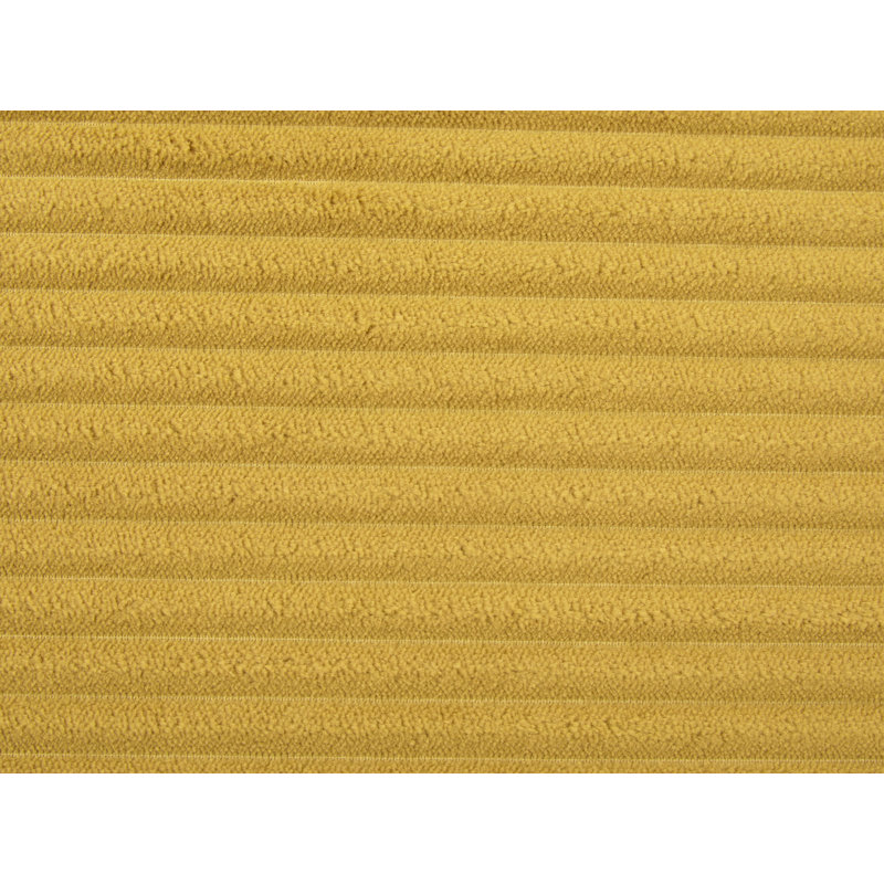 Canapé modulaire avec repose-pieds, Velours côtelé jaune