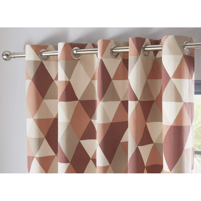Higden Room Darkening Curtain Panel Pair, Width 168 x Drop 183 cm, Spice