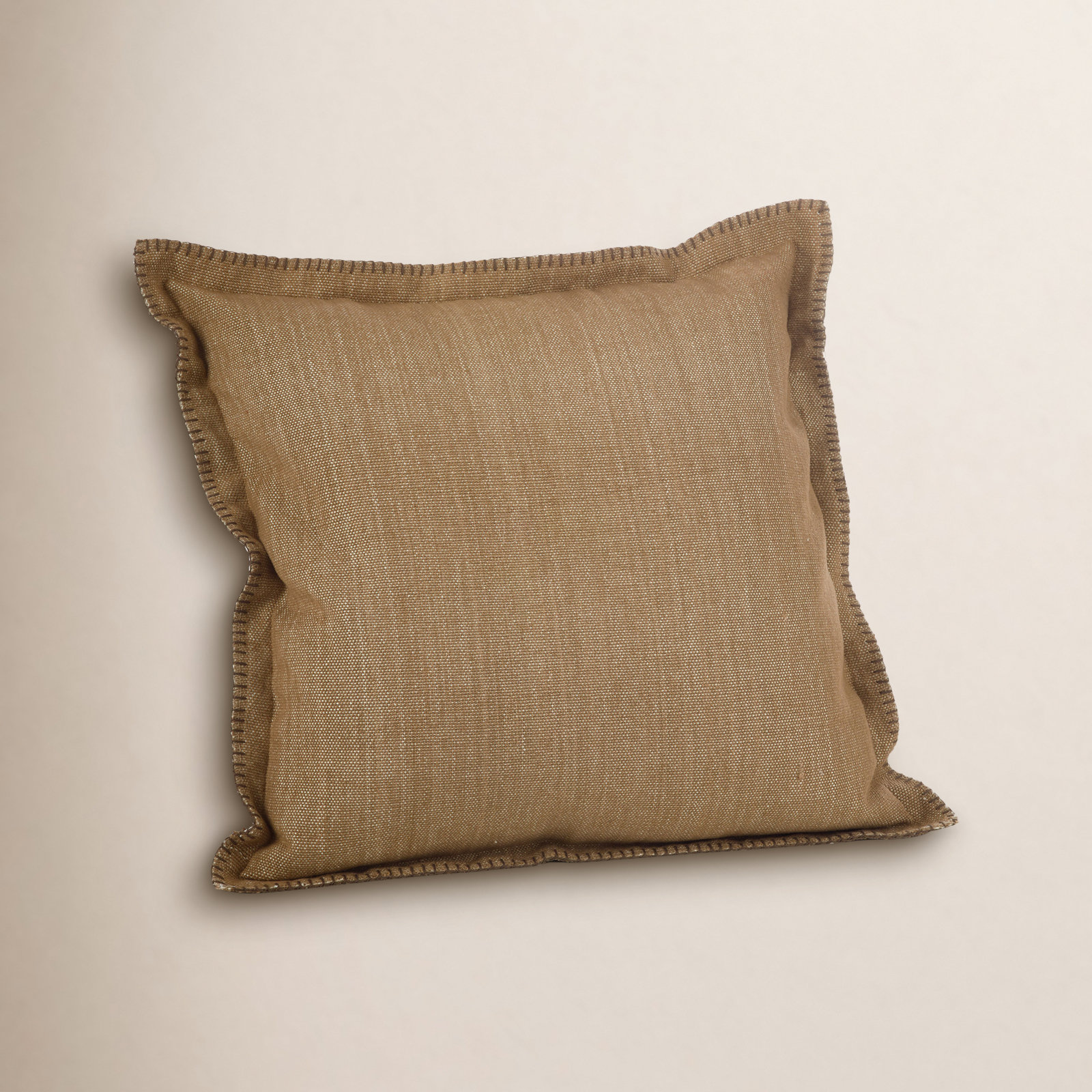 Ivara 20" x 20" Cotton Throw Pillow, Natural