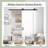 34"X84" White Primed 1-Panel Solid Core Sliding Barn Door With Installation Hardware Kit and One Sided Matte Black Pull(Door Slab Pre-assembled）-123292597