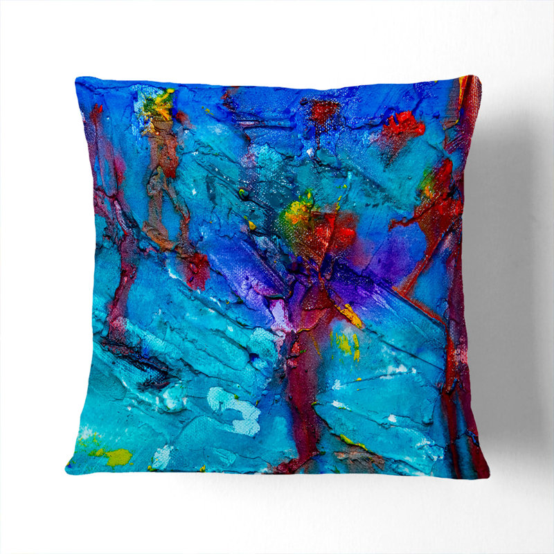 Abstract Square Throw Cushion, Black, 55 x 55 cm