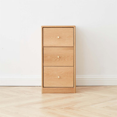 Murran Solid Wood 3 - Drawer End Table
