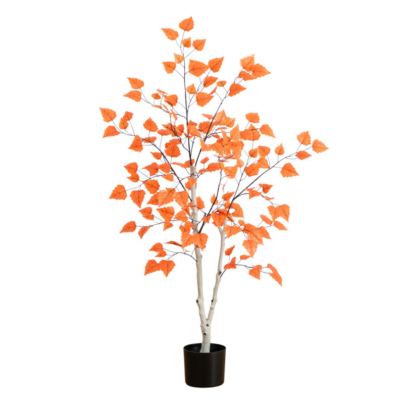 Arbre d'automne artificiel en bouleau, H 48 po x l 24 po x P 24 po