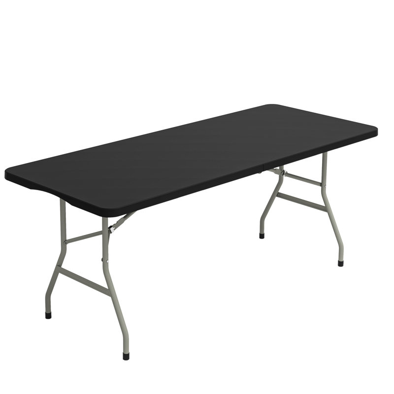 6FT Foldable Picnic Table - Waterproof, Portable for Indoor & Outdoor Events, Black