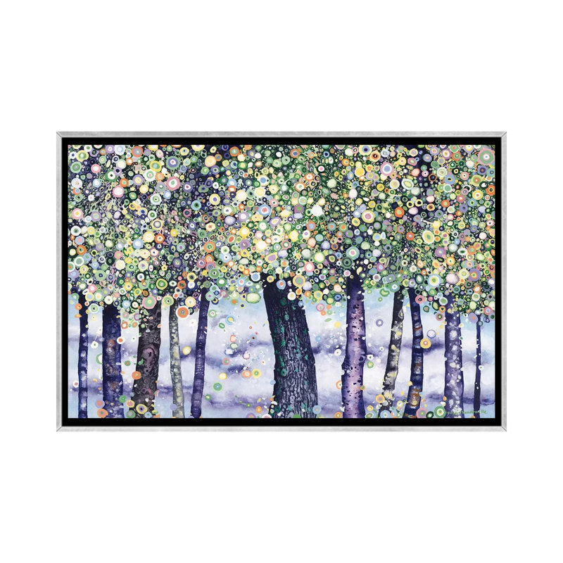 «Soiree» par Maggie Vandewalle - reproduction d'art, H 40 po x l 60 po x 1,5 po, Toile avec cadre argenté, Pas de tapis