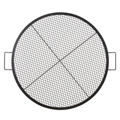 Grille ronde en acier allié pour foyer