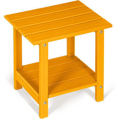 Table d'extérieur Adirondack, table d'appoint pour patio à 2 niveaux résistante aux intempéries