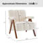 Chaise d'appoint Mid-Century moderne, fauteuil en chenille avec pieds en bois massif, chaise de lecture confortable et capitonnée Channel-1374022150-1586992524