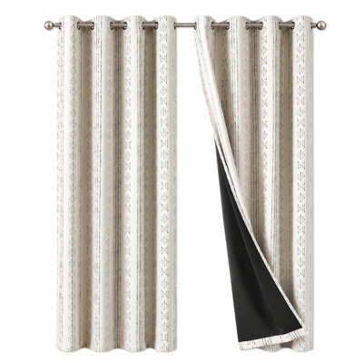 95% rideaux occultant boho 90 pouces de long