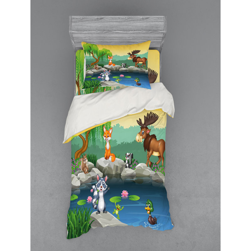 Ensemble de housse de couette en microfibre, Housse de couette simple + 6 pièces supplémentai