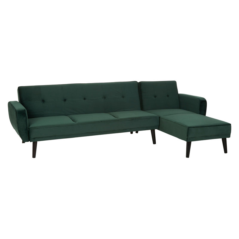 Fisk 5 Seater Sofa Bed, Green, Black