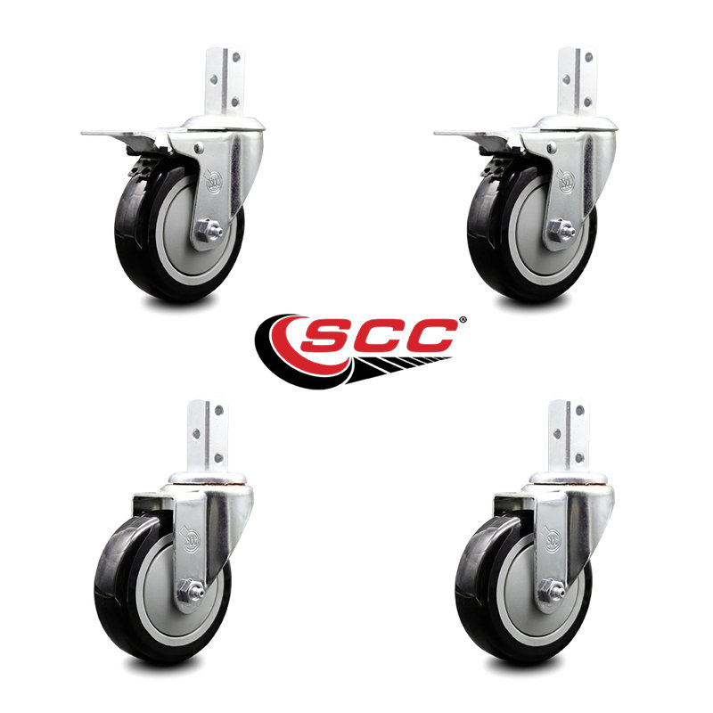 Square Stem Caster, Black