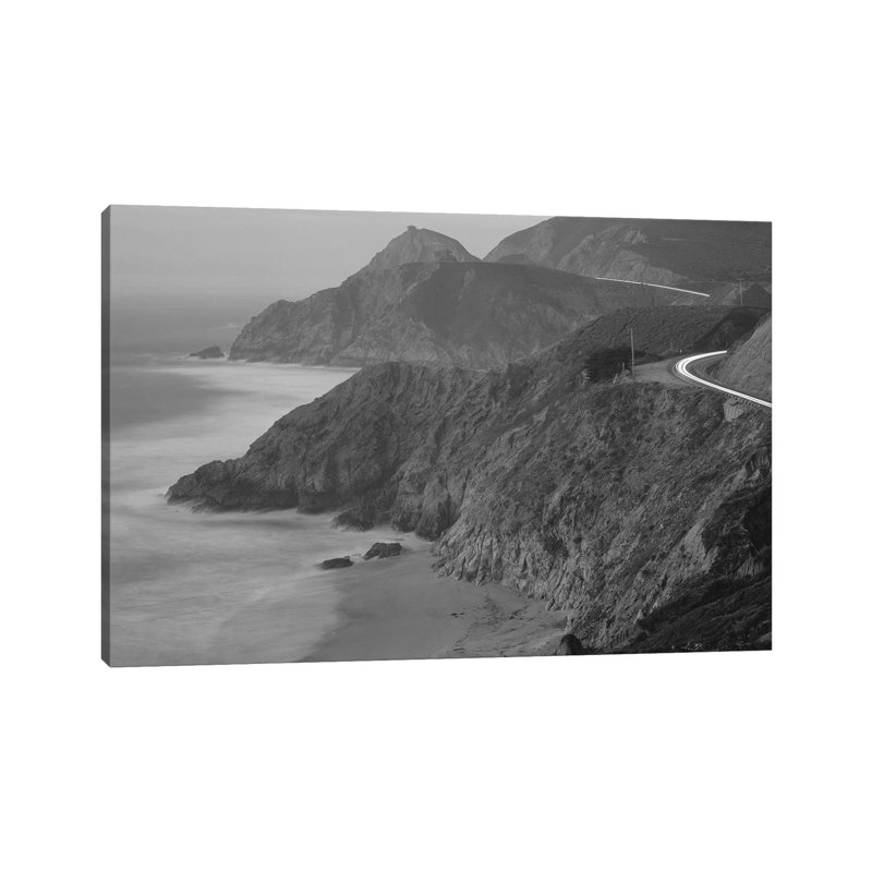 Highway 1 Pacific Coast At Dusk, California, USA - Wrapped Canvas Print, 20.32 cm H x 30.48 cm W