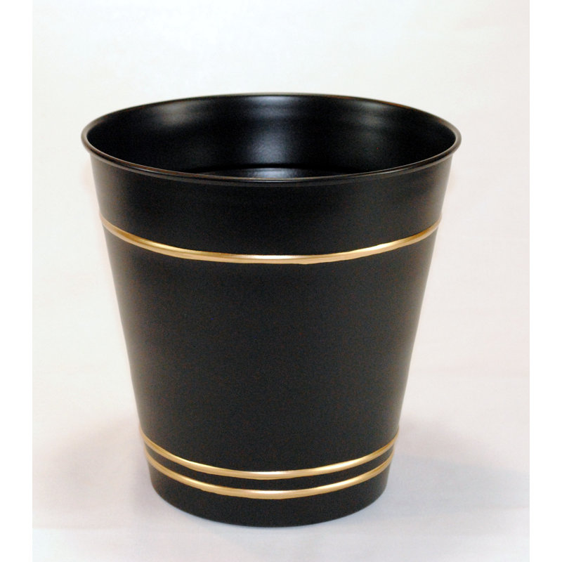 Élégant ensemble d'accessoires de salle de bain en bronze huilé - ensemble de 6 pièces en acier inoxydable avec nervures peintes à la main dorées