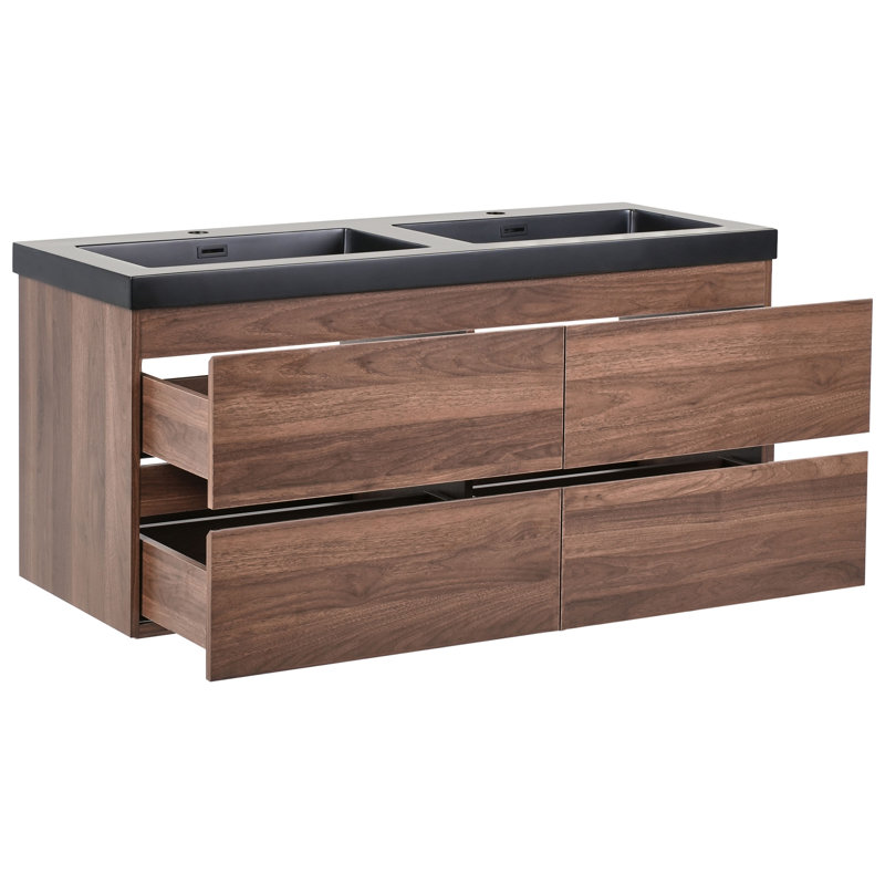 Napa 120mm Double Bathroom Vanity with Basin, Dark Brown