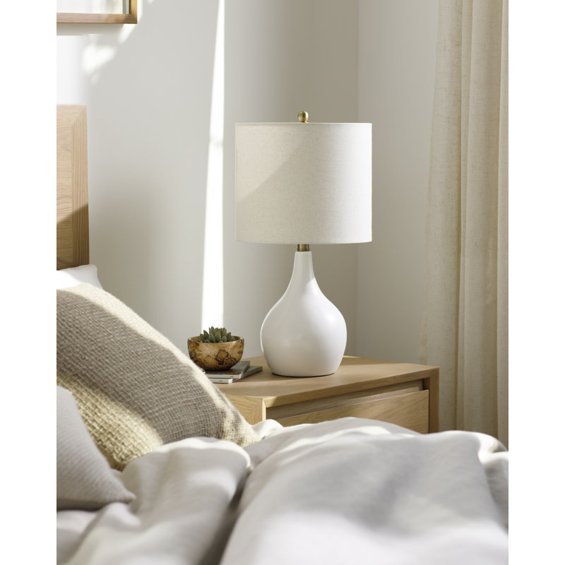 Jeselle Ceramic Table Lamp, Cream