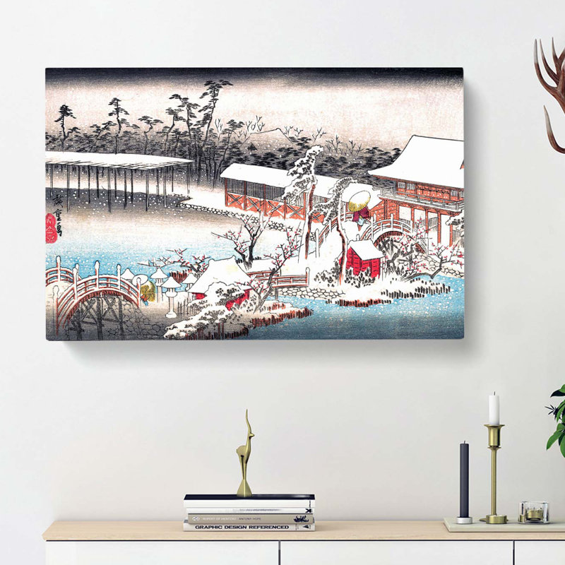 Kameido In Snow by Utagawa Hiroshige - Wrapped Canvas, 50cm H x 76cm W x 3cm D