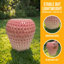 Tabouret de jardin et table d'appoint en résine rose H 13,4 po pour décoration intérieure / extérieure-1772519287