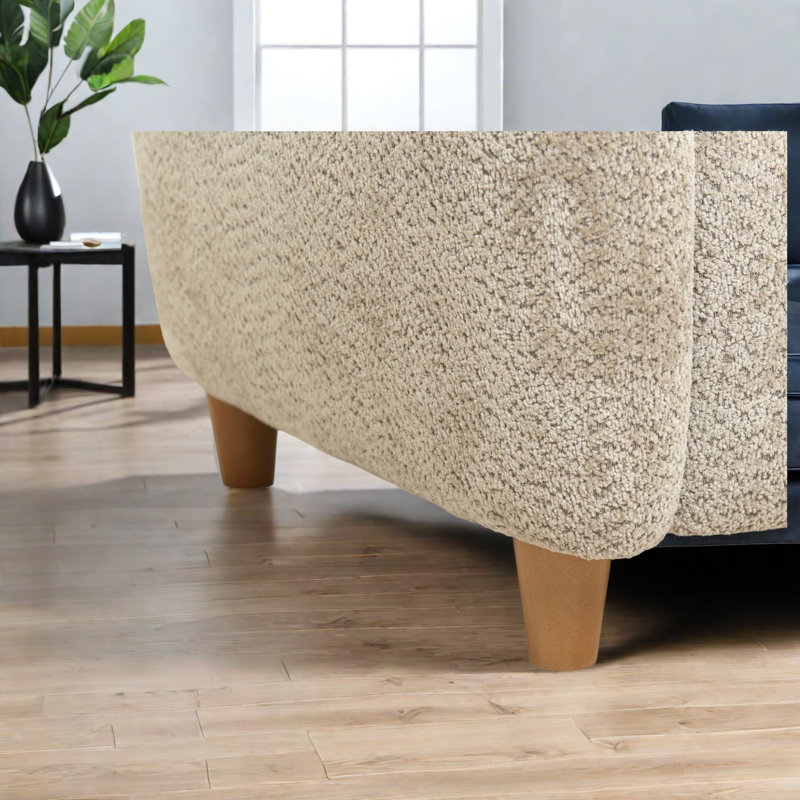 Causeuse compacte en tissu chenille 58 pouces