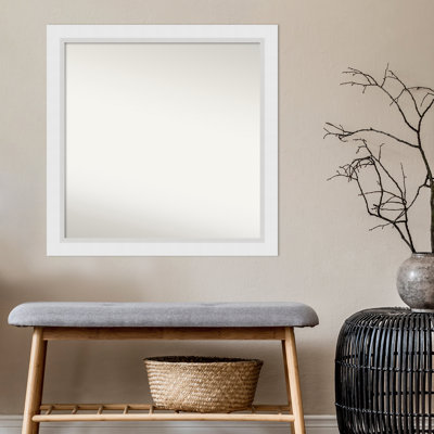 Wood Flat Wall Mirror