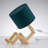 Man-shaped Adjustable Wooden Table Lamp With Fabric Shade And Book Rack – Modern Novelty Night Light-1623200346